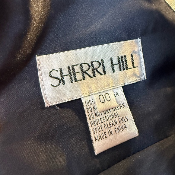 SHERRI HILL NAVY PROM DRESS FORMAL PAGEANT GOWN SZ 00 53659 - Picture 8 of 8